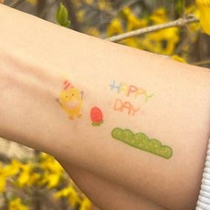 끈이스토어 타투스티커 해피 그림스티커 판박이스티커