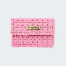 네트공예 DIY 세트 - 카드 지갑 만들기 망스티치 재료 덮개형_handmade 직사각(소) 골드 팬던트, 11. P-03 핑크, 1세트