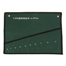 STK 14 포켓 캔버스 스패너 렌치 도구 롤업 스토리지 가방 주최자 케이스, 53.5X34.5 cm, B, 녹색, 1개
