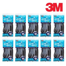 3M 슈퍼그립 윈터 겨울 기모 코팅작업장갑 5개입, L, 10개