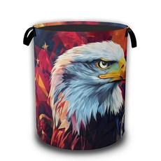 세탁바구니 패브릭 수납함 16x20.8인치, 7 Eagle American Flag