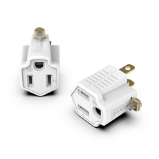 POLYWELL 3轉2轉接插頭，台灣製造，耐熱防火材質，新版安規認證合格, 1個