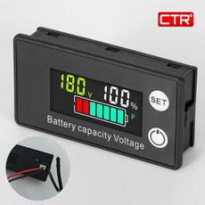CTR 차량용 볼트게이지 볼트 메타 배터리 잔량 표시 컬러LCD VT-S2, 1개