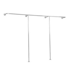벽 행거 철제 벽걸이 고정 부착 의류 옷가게 매장 봉, 1개, 길이 150cm 높이 160cm
