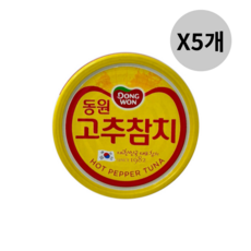 동원 고추 참치, 100g, 5개
