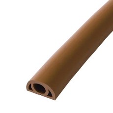 유연한 PVC 바닥 전기 1 히더 피복 케이블 바닥용 1M 도관 코드 커버 3M 개 접착 보호기, light coffee