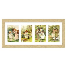 DUENPY 31.9x33.1cm12.2x13.1인치 폴라로이드 콜라주 프레임 폴라로이드 5.1x7.6cm2x3인치 미니 즉석 프린트 사진 12개의 구멍이 있는 미니 액자, 8x20（4x6 opening）, 단단한 나무