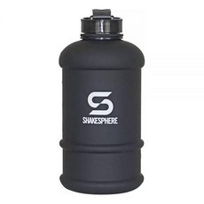 SHAKESPHERE 대형 스포츠 물병 1.3L 44온스 BPA 프리 내구성 있는 하이드레이션 저그 블랙 피트니스 야외 활동 자전거 타기 캠핑 이상적 매트 화이트 로고 2964, SHAKESPHERE 대형 스포츠 물병 1.3L 44온
