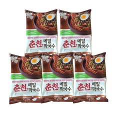 밀키트 해장 풀무원 춘천 식 메밀 막 국수 동치미 비빔장 2인분, 5개, 513g