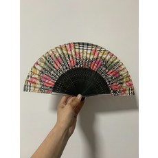 精品摺扇 花卉扇面絹扇子, 如圖所示, 1個