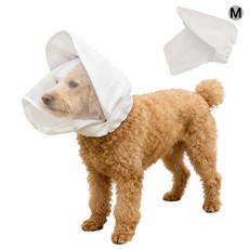 루베이 반려견 얼굴망 햇빛차단 조절가능 해충방지 이물 섭취 예방 반려견 얼굴 보호 외출/개 산책/산책, 1개, 흰색