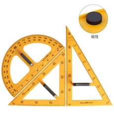 金絲猴教學三角板教師磁性教具尺子三角尺圓規套數學教學用具用尺, 磁性/3件套, 1個