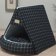 3角造型格紋寵物屋, 黑色
