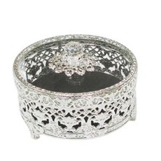 삼원 실버 보석함 (소) 귀중품 액세서리 보관 정리함 tea7626sT
