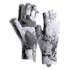 MARKETPIA 防滑 5 切釣魚運動手套, 防滑手套灰色