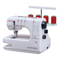 Janome Cover Pro 1000CPX 커버 스티치 머신 3피스 액세서리 포함, Janome Cover Pro 1000CPX 보호 커버