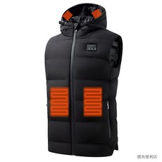 智能發熱馬甲碳纖維全身加熱背心帶帽秋冬季恆溫雙控男女熱衣服