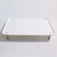 드림계곡 반려동물 단색 식탁 강아지 고양이 높이 증가 식기 매트, 1개, 화이트