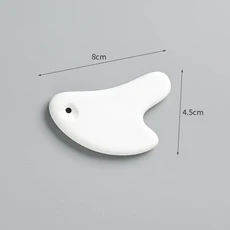 화이트 세라믹 스크래핑 보드 페이셜 Guasha 핸드헬드 전신 공용 타입 침혈 마사지기 림프 배수, 05 S White