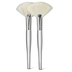 Saian Facial Cleansing Brush Set of 2 Fan Style Skincare Brushes with Ultra Soft Synthetic Fibers, Saian Facial Cleansing Brush S