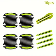 호환 차량 반사 장식 스티커 도어 그릇 도어 거울 충돌 방지 스트립 10 개, 04 녹색