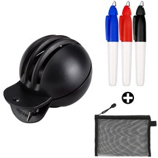 디심플 골프 볼라이너 골프공 라이너, 1세트, 블랙(볼라이너+유성펜3종)