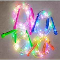 兒童七彩發光跳繩 兒童小學幼稚園適用, 1個, 發光跳繩(顏色隨機可許願), 七彩