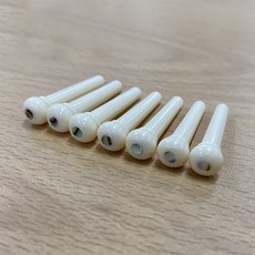 Hence 헨스 ABS 소재 통기타용 브릿지핀 7개 1세트, 아이보리