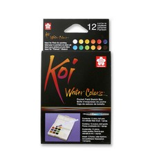 사쿠라 사쿠라 코이워터칼라 물감 코이 워터칼라 고체물감 12색 (XNCW-12H), 단품