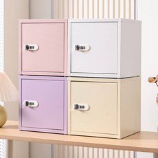 파스텔 가정용 미니금고 휴대용 소형 비밀번호 개인 비밀 금고, 정사각형, 핑크