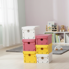 루체트리 수납함 옷 장난감 정리함 대용량 플라스틱 조립식 보관함 정리박스, 수납정리함B, 흰색