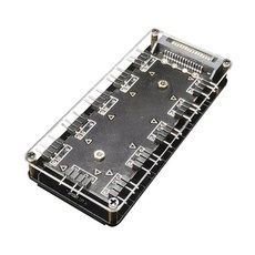 10 포트 RGB 팬 허브 PC 컴퓨터 데스크탑 5V 3 핀 Argb 확장 스플리터 휴대용 전력 어댑터, 그림처럼