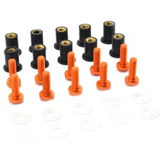 오토바이 앞유리 볼트 나사 키트, 3. orange, 1개