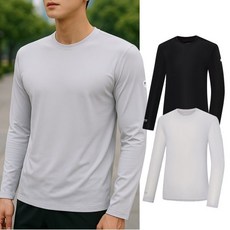 남성 아이스본 퀵드라이 등산 냉감 긴팔 라운드 티셔츠 KSC483ST4M