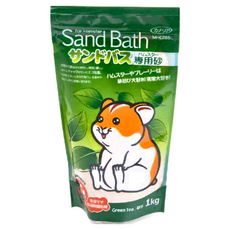 Canary 小動物綠茶浴砂 抗菌消臭 適用於倉鼠、兔子、天竺鼠等小動物 1kg, 1個
