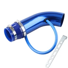 범용 알루미늄 공기 흡입 파이프 시스템 덕트 튜브 키트 3 인치 76mm, 02 파란