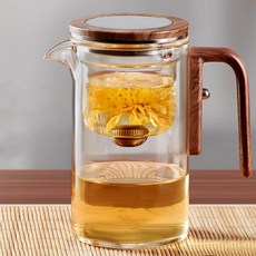 내열유리 1세트 투명 마마픽스 사마도요 유리 티팟 야외 캠핑용, 1개, 600ml