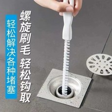 下水道疏通神器 毛髮清理器 管道螺旋刷 排水孔清潔刷, 日式升級螺旋刷,無掛鉤