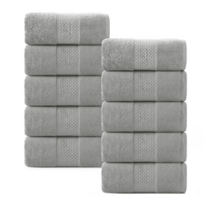 록신 명품 호텔수건 코마사 부드러운 고퀄리티 수건 540GSM 40수 10종세트 호텔 수건 40수, 10개, 소프트그레이