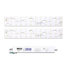 케빈라이팅 국산 삼성칩 조명 거실등 리폼 LED 모듈 주방욕실등 36W 418x70mm(2장), 삼성 LED 칩, 표준형6500K(새하얀빛)