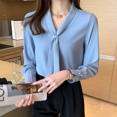 IBOY UGIRL 女士基本款雪紡長袖襯衫襯衫