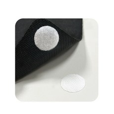 YICUN益村 圓形背膠魔鬼氈組 直徑2公分 可重複使用, 1個, 白色,單色(24組)