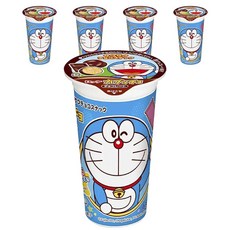 Lotte 바삭바삭 초코 스낵 카푸초 도라에몽, 5개, 37g