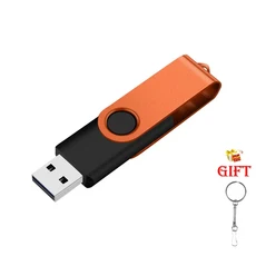 128GB USB 2.0 플래시 드라이브 64GB 펜 디스크 온 키 스틱 메모리 실제 용량 프로모션, 05 128MB Not GB, 06 오렌지