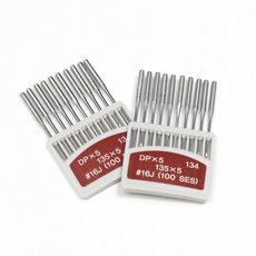 공업용 오렌지 DP x 5 지그재그 / 쌍침용 미싱바늘, 14호