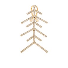 카무스키 위시본 14K 옐로 골드 싱글 이어링