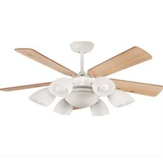 （修一）穩帝士吊扇60吋 穩帝士吊扇 仿古 吊扇燈 6 1 夜燈 【付定時四段遙控】台灣製造, 原木白