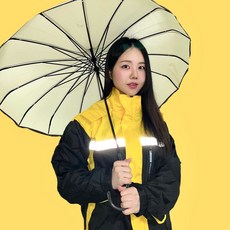 배달우의 배달전용 빅사이즈 남자 오토바이 그램우비 레인코트, 더블네온