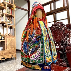 紅色精繡凸棉龍袍特價，柔軟舒適吸水性強，尊貴龍紋刺繡，居家奢華沐浴體驗, 紅色,尺2長, 1個