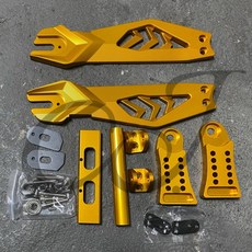 CJ Ebike 長度可調多款適用電動車搖臂平叉電機架, 金 Gold
